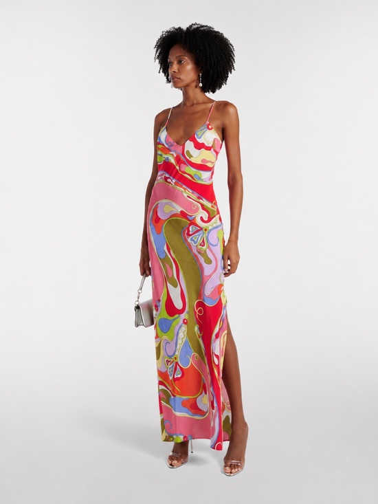 Emilio Pucci Dresses & Skirts - Emilio Pucci Silk Pattern Maxi Dress Size US 6